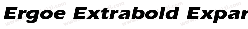 Ergoe Extrabold Expanded Italic字体转换